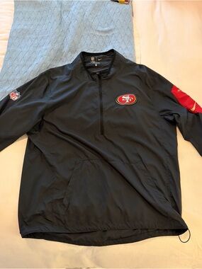 Nike Black and Red San Francisco 49ers Lightweight Pullover